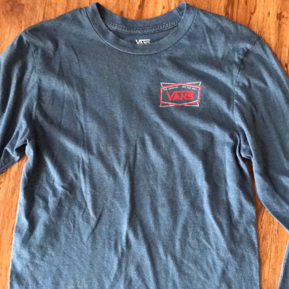 Men's Long Sleeve Blue Vans Shirt